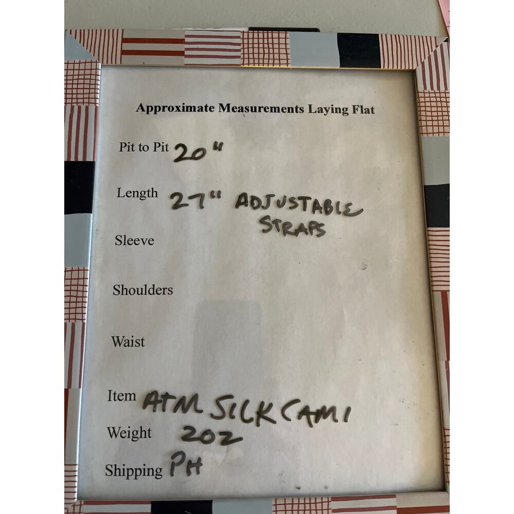 NWT ATM 100% Silk Cami in Olive L Coquette Elegant Classic Capsule Going Out Top - Picture 8 of 9